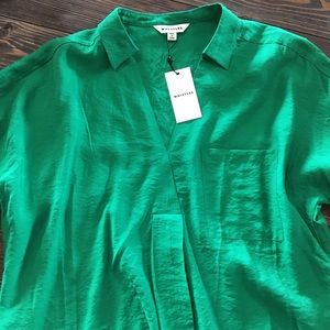 WHISTLES NWT SALE Green Oversized Top💚Silky!